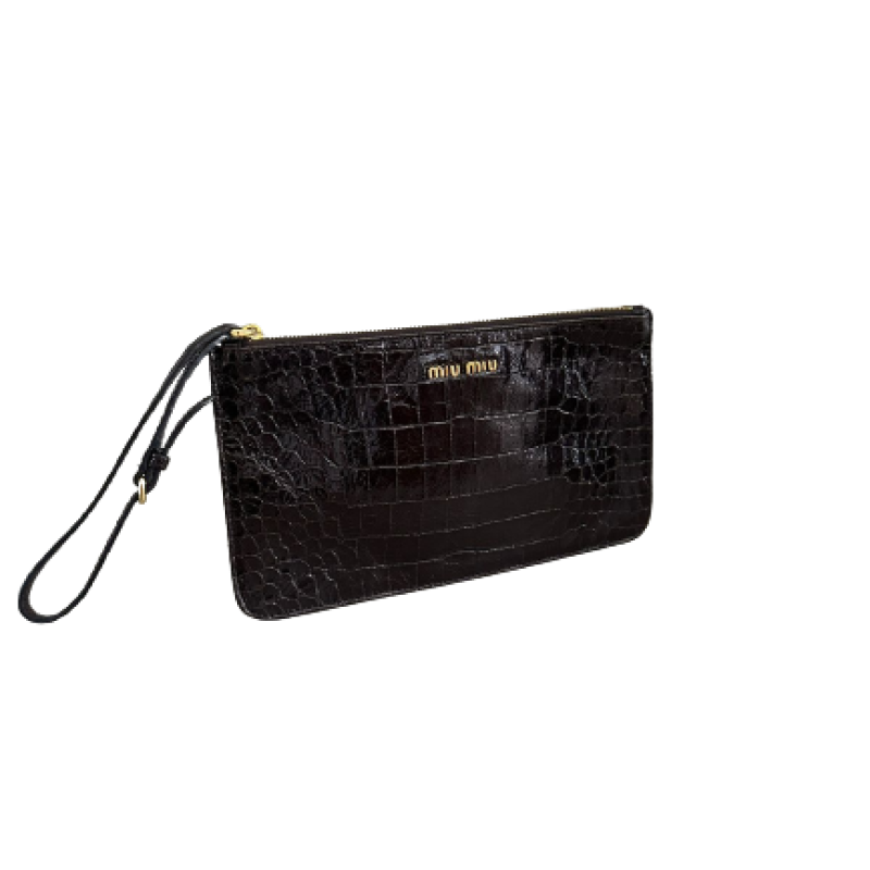 Clutch Miu Miu Croco Marrom Clutch Miu Miu Croco Marrom