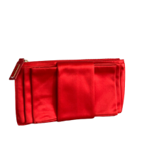 Clutch Valentino em Cetim com Laço Vermelha