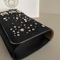 Bolsa Clutch Versace Preta Strass - NUNCA USADA