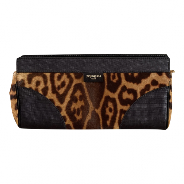 Bolsa Clutch Yves Saint Laurent Leopardo Bolsa Clutch Yves Saint Laurent Leopardo