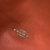 Bolsa Coach Bucket Couro Laranja