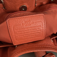 Bolsa Coach Bucket Couro Laranja