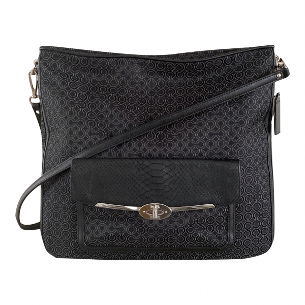 Bolsa Coach Logo Preta