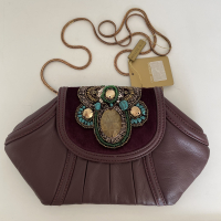 Bolsa Clutch Cris Barros Roxa Pedraria