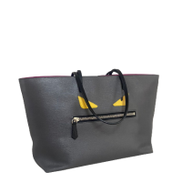 Bolsa Fendi Elite Medium Monster Cinza