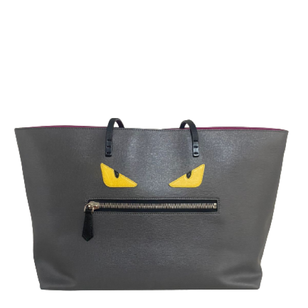 Bolsa Fendi Elite Medium Monster Cinza