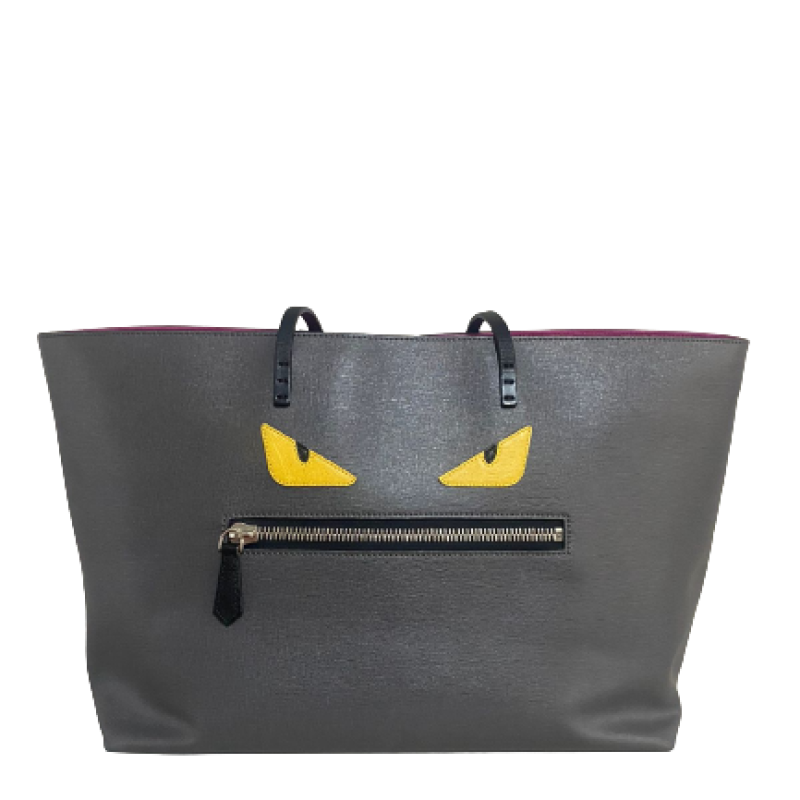 Bolsa Fendi Elite Medium Monster Cinza Bolsa Fendi Elite Medium Monster Cinza