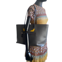 Bolsa Fendi Elite Medium Monster Cinza