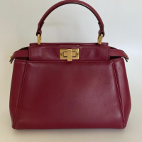 Bolsa Fendi Peekaboo Couro Marsala
