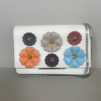 Bolsa Fendi Wallet Chain Floral Off-White