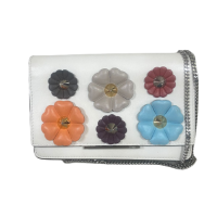 Bolsa Fendi Wallet Chain Floral Off-White