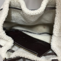 Bolsa Gucci Brown Suede Shearling Royal