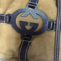 Bolsa Gucci Brown Suede Shearling Royal