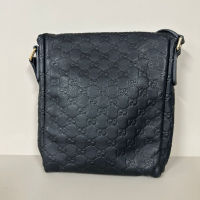 Bolsa Gucci GG Crossbody Couro Preta