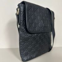 Bolsa Gucci GG Crossbody Couro Preta