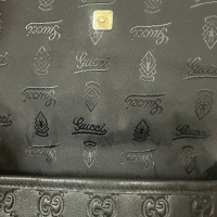 Bolsa Gucci GG Crossbody Couro Preta