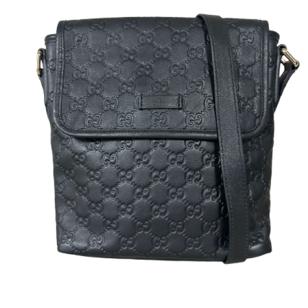 Bolsa Gucci GG Crossbody Couro Preta