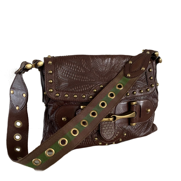 Bolsa Gucci Horsebit Embellished Marrom