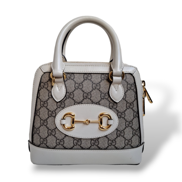Bolsa Gucci Horsebit em couro e canvas