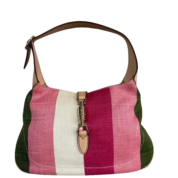 Bolsa Gucci Jackie Ráfia e Couro