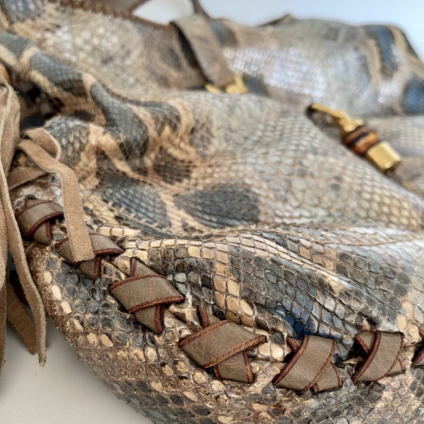 Bolsa Gucci Jackie Shoulder Python