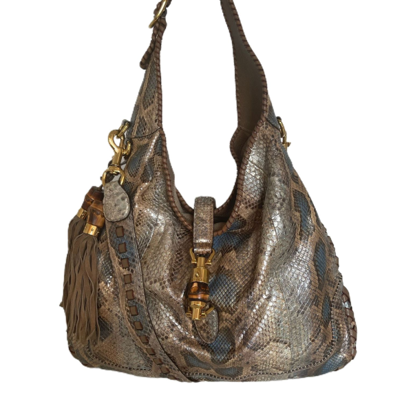 Bolsa Gucci Jackie Shoulder Python