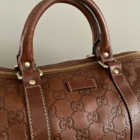 Bolsa Gucci Joy Boston Guccissima Caramelo