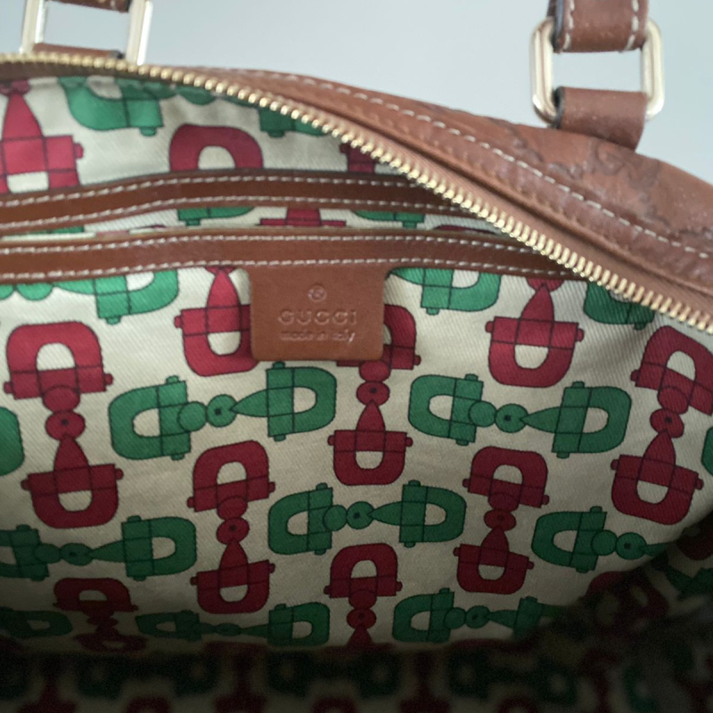Bolsa Gucci Joy Boston Guccissima Caramelo