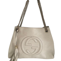 Bolsa Gucci Shoulder Soho Chain Off-White