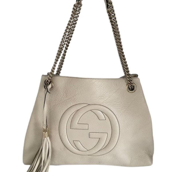 Bolsa Gucci Shoulder Soho Chain Off-White Bolsa Gucci Shoulder Soho Chain Off-White