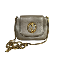 Bolsa Gucci Small Chain Crossbody Dourada Metalizada