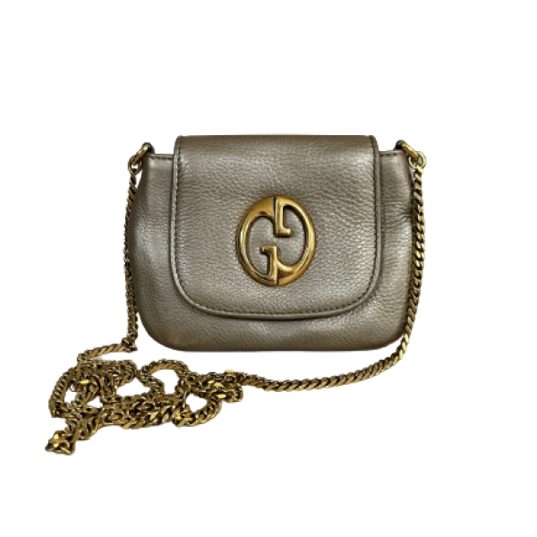 Bolsa Gucci Small Chain Crossbody Dourada Metalizada
