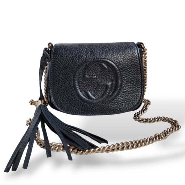 Bolsa Gucci Small Soho Chain Flap Preta