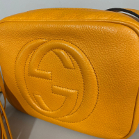 Bolsa Gucci Soho Disco Small Laranja