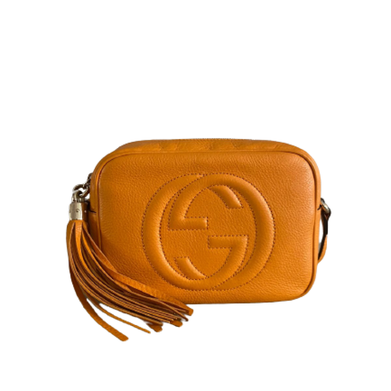 Bolsa Gucci Soho Disco Small Laranja Bolsa Gucci Soho Disco Small Laranja