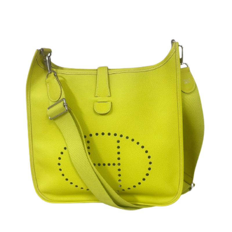 Bolsa Hermès Evelyne 33 Neon Couro Epson  Bolsa Hermès Evelyne 33 Neon Couro Epson