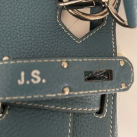 Bolsa Hermès Jypsière Togo 32 Azul 