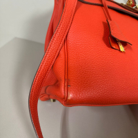 Bolsa Hermès Kelly 32 Couro Togo Coral - Ferragens Dourado