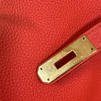 Bolsa Hermès Kelly 32 Couro Togo Coral - Ferragens Dourado