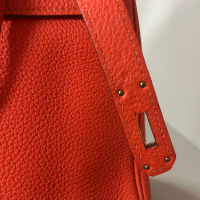Bolsa Hermès Kelly 32 Couro Togo Coral - Ferragens Dourado
