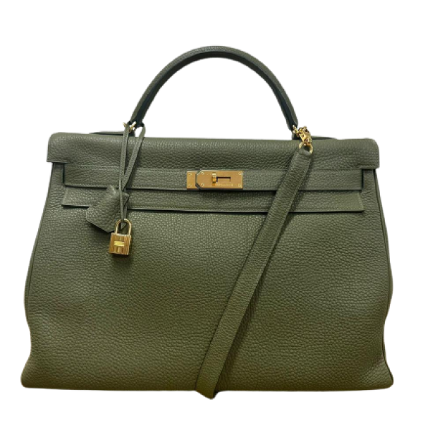 Bolsa Hermès Kelly 40 Verde Militar 