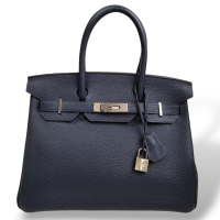 Bolsa Hermès Birkin 30 Couro Togo Ferragem Palladium