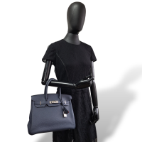 Bolsa Hermès Birkin 30 Couro Togo Ferragem Palladium