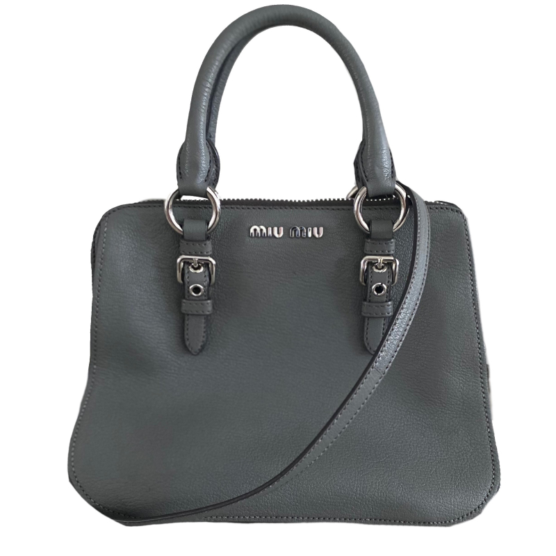 Bolsa Miu Miu Madras Doctor Cinza