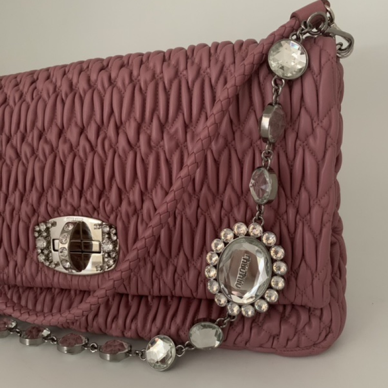 Bolsa Miu Miu Matelassê Rosa  Bolsa Miu Miu Matelassê Rosa