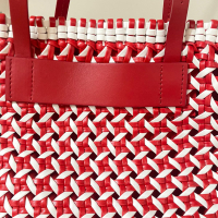 Bolsa Miu Miu Woven Intreccio Vermelha