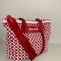 Bolsa Miu Miu Woven Intreccio Vermelha
