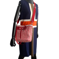 Bolsa Miu Miu Woven Intreccio Vermelha