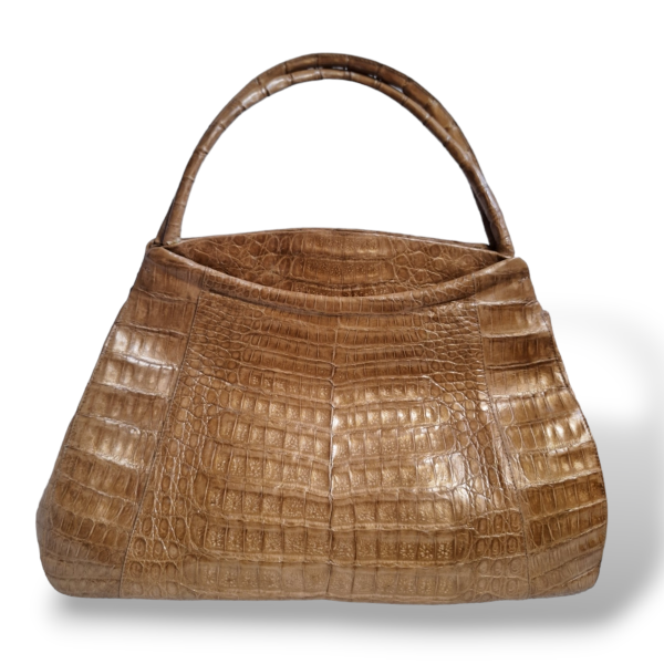 Bolsa Nancy Gonzales Croco Bege Bolsa Nancy Gonzales Croco Bege