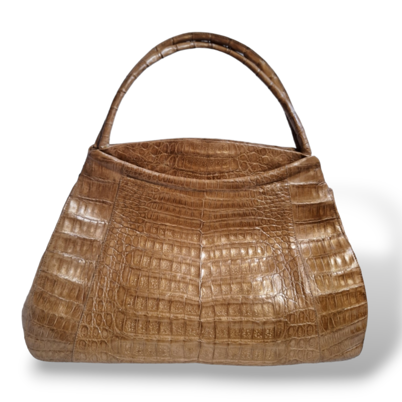 Bolsa Nancy Gonzales Croco Bege Bolsa Nancy Gonzales Croco Bege